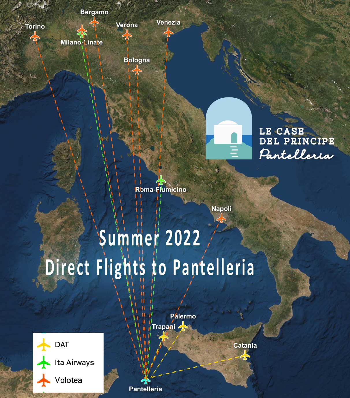 Darwin Airlines Lugano Pantelleria Sicilia Mapa